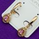 Серьги Xuping№2023 висюлька в виде капли с розовым цирконом на английском замке куплю оптом недорого бижумаркет.