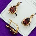Серьги Xuping№2041 красная капля на английском замке бижутерия Харьков оптом.