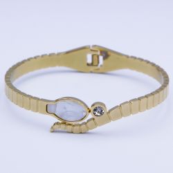 Браслет сталь№576 Bvlgari змея купить оптом долговечная бижутерия высокого качества.