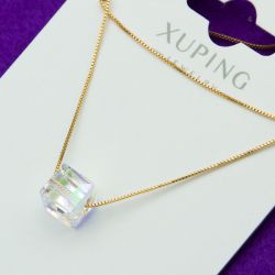 Цепочка Xuping№4 42 см камень SWAROWSKI на венецианской цепочке бижутерия хюпинг купить оптом Харьков.