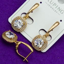 Серьги Xuping№2161 с камнем Swarovski куплю оптом сережки бижумаркет.