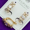 Серьги Xuping№2164 на английском замке с белыми цирконами куплю медзолото Харьков оптом.