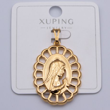Кулон Xuping№383 Дева Мария под золото 18К с белыми цирконами бижутерия мелкий опт недорого.