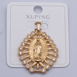 Кулон Xuping№383 Дева Мария под золото 18К с белыми цирконами бижутерия мелкий опт недорого.
