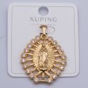Кулон Xuping№393 Дева Мария под золото 18К с белыми цирконами бижутерия мелкий опт недорого.