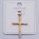Крестик Xuping№396 с белыми цирконами под золото 18К бижутерия fashion jewelry недорого.