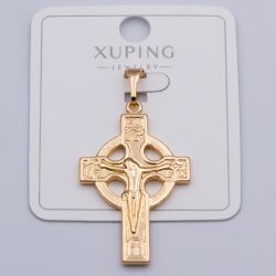 Кулон Xuping№383 Дева Мария под золото 18К с белыми цирконами бижутерия мелкий опт недорого.