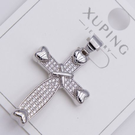 Кулон Xuping№383 Дева Мария под золото 18К с белыми цирконами бижутерия мелкий опт недорого.