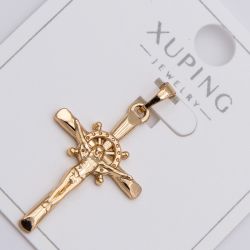 Кулон Xuping№383 Дева Мария под золото 18К с белыми цирконами бижутерия мелкий опт недорого.
