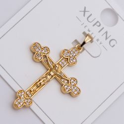 Крестик Xuping№417 с распятием под золото 18К бижутерию купить оптом недорого.