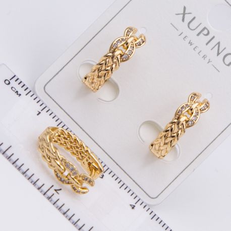 Серьги Xuping№2186с декоративным плетением куплю оптом недорого бижумаркет.