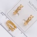 Серьги Xuping№2186 с декоративным плетением куплю оптом недорого бижумаркет.