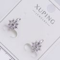 Серьги Xuping№2210 в виде снежинки с цирконами ювелирная бижутерия Харьков оптом.