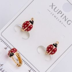 Серьги Xuping№2229 модель в форме божьих коровок ювелирная бижутерия Харьков оптом.