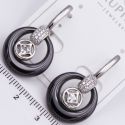 Серьги Xuping№2237 с керамической вставкой и цирконами от производителя мелкий опт.