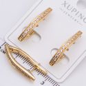 Серьги Xuping№2252 уголки с белыми цирконами от производителя мелкий опт.