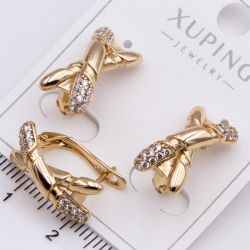 Серьги Xuping№2261 переплетение на английской застежке от производителя мелкий опт.