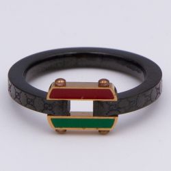 Кольцо сталь№647 узнаваемого бренда Gucci с фирменными полосами Web Stripe бижутерия высокого качества.