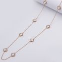 Цепочка сталь№685 60 см + удлинитель белый клевер в стиле Van Cleef & Arpels купить качественные украшения оптом.