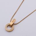Цепочка сталь№729 45 см + удлинитель, подвеска Cartier в виде кольца купить украшения высокого качества оптом.