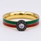Кольцо сталь№742 16.17.18р кольцо Gucci с фирменными полосами купить качественные украшения.