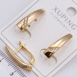 Серьги Xuping№2276 под золото на английской застежке с цирконами от производителя купить оптом.