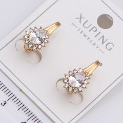 Серьги Xuping№2284 цветок с цирконами от производителя купить оптом.