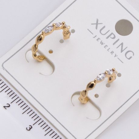 Серьги Xuping№2286 каффы с кристаллами огранки «маркиз» от производителя купить оптом.