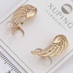 Серьги Xuping№2291 ажурные крылья ангела под золото от производителя купить оптом.