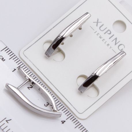Серьги Xuping№2292 уголки под серебро от производителя купить оптом.