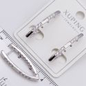 Серьги Xuping№2293 уголки под серебро с цирконами от производителя купить оптом.
