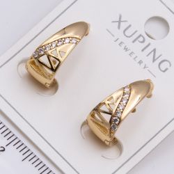 Серьги Xuping№2305 оригинальный дизайн с белыми цирконами от производителя купить оптом.