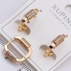 Серьги Xuping№2307 прямоугольные с мягкими углами от производителя купить оптом.