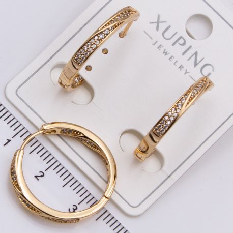 Серьги Xuping№2312 изящные круглые серьги-кольца от производителя купить оптом.