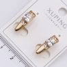 Серьги Xuping№2335 с белым цирконом на основе золота купить бижутерию Харьков оптом.