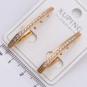 Серьги Xuping№2339 углы с дорожкой из белых цирконов купить бижутерию Харьков оптом.