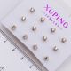 Серьги Xuping№2347 гвоздики набор 6 пар с белым цирконом, держащийся на 6 лапках купить бижутерию Харьков оптом.