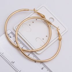 Серьги Xuping№2357 5 см гладкие серьги-кольца Конго купить бижутерию Харьков оптом.