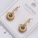 Серьги Xuping№2359 дорожка из белых цирконов и подвеска в виде кольца купить бижутерию Харьков оптом.