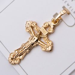 Крестик Xuping№437 с распятием под золото бижутерию купить оптом недорого.