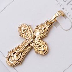 Крестик Xuping№439 с распятием под золото бижутерию купить оптом недорого.