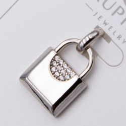 Кулон Xuping№445 в виде замочка под серебро бижутерию купить оптом недорого.