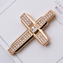 Крестик Xuping№458 под золото с камнями бижутерию купить оптом недорого.