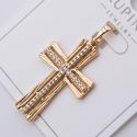 Крестик Xuping№460 под золото с камнями бижутерию купить оптом недорого.