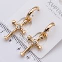 Серьги Xuping№2360 крестики с сердечком купить бижутерию Харьков оптом.