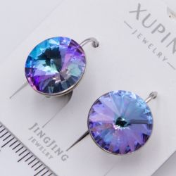 Серьги Xuping№2361 с голубым камнем Swarovski купить бижутерию Харьков оптом.