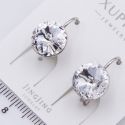 Серьги Xuping№2365 с білим камнем Swarovski купить бижутерию Харьков оптом.