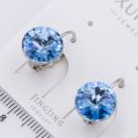 Серьги Xuping№2366 с голубым камнем Swarovski купить бижутерию Харьков оптом.