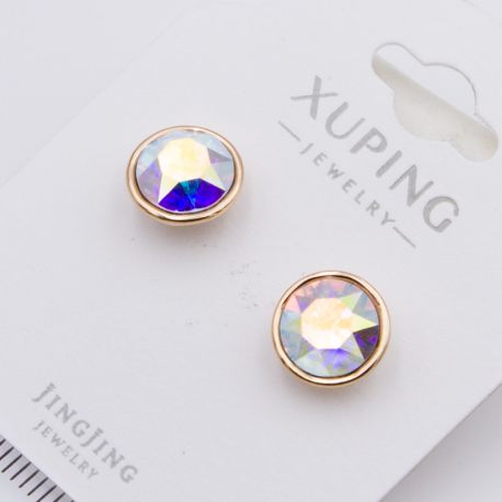 Серьги Xuping№2367 с перламутровым камнем Swarovski купить бижутерию Харьков оптом.
