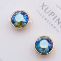 Серьги Xuping№2369 с голубым камнем Swarovski купить бижутерию Харьков оптом.
